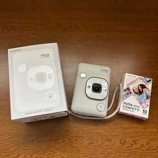 FUJI FILM instax mini LIPLAY STONE WHITE(フィルムカメラ)