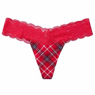 ヴィクトリアズシークレット(Victoria's Secret)のVICTORIA'S SECRET レーストリムソング S Tバック レッド(ショーツ)