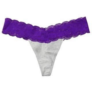 ヴィクトリアズシークレット(Victoria's Secret)のVICTORIA'S SECRET レーストリムソング Tバック S パープル(ショーツ)