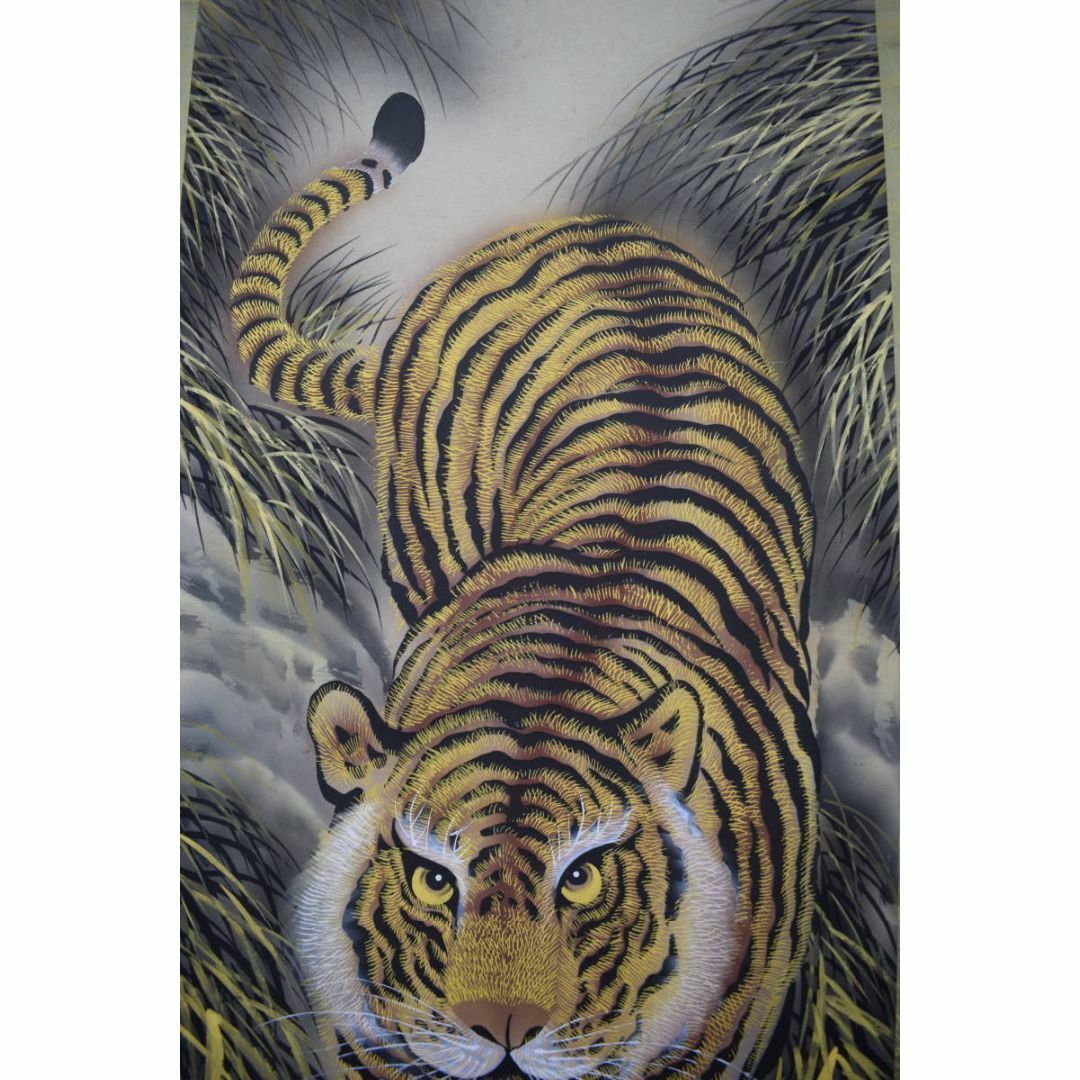 真作/臥龍/猛虎下山図/虎之図/掛軸☆宝船☆Y-903の通販 by 掛軸 真作/臥龍/猛虎下山図/虎之図/掛軸☆宝船☆Y-903の通販 by 掛軸