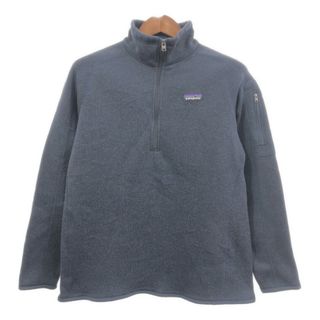 パタゴニア(patagonia)のpatagonia パタゴニア ハーフジップ ベターセーター フリースジャケット アウトドア ネイビー (メンズ L) 中古 古着 Q5978(その他)