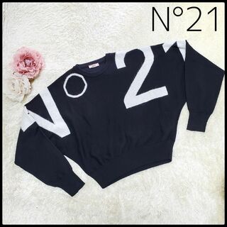 【レア】N21 ヌメロヴェントゥーノ ウールセーター アームロゴ 人気ブランド