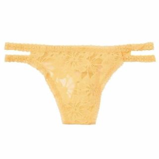 ヴィクトリアズシークレット(Victoria's Secret)のVICTORIA'S SECRET レースソング XS Tバック イエロー 黄色(ショーツ)