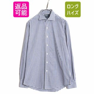 ラルフローレン(Ralph Lauren)の90s ポロ ラルフローレン ギンガム チェック 長袖 シャツ メンズ M / 90年代 オールド コットン 長袖シャツ ワイシャツ ポニー無し 2トーン(シャツ)