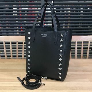 ジミーチュウ(JIMMY CHOO)の新品同様 ジミーチュウ スタースタッズ ブリアトート BRIA 2WAY 黒(ハンドバッグ)