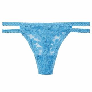 ヴィクトリアズシークレット(Victoria's Secret)のVICTORIA'S SECRET レースソング S Tバック 水色 透け(ショーツ)