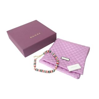 Gucci - 極美品 GUCCI グッチ バレンシアガ コラボ シンボル ネックレス 677088I12R2 レッド グリーン ゴールド金具 中古 62972