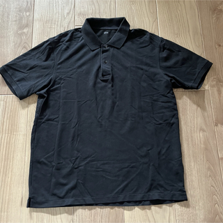 ユニクロ(UNIQLO)のuniqlo ドライカノコポロシャツ　半袖　XL 黒　A【送料込】(ポロシャツ)