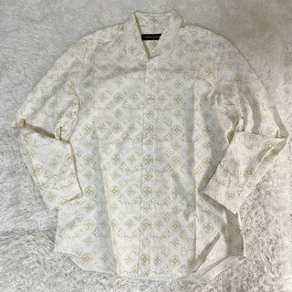 ルイヴィトン(LOUIS VUITTON)のほぼ未使用!!ルイヴィトン 23AW モノグラム サンド 総柄 長袖シャツ XL(シャツ)