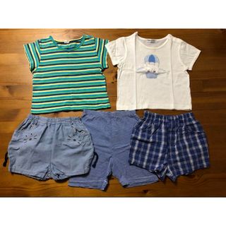 Tシャツ 2枚、ショートパンツ 3枚 セット  サイズ90(パンツ/スパッツ)