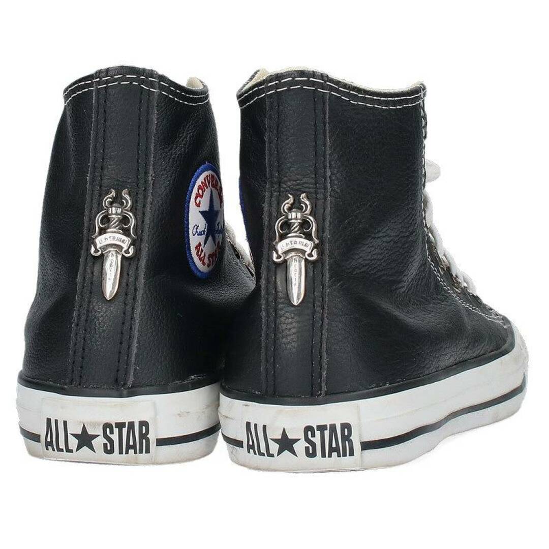 Chrome Hearts(クロムハーツ)のクロムハーツ  CH CONVERSE LEATHER スターパッチシルバー装飾レザーハイカットスニーカー レディース 23cm レディースの靴/シューズ(スニーカー)の商品写真