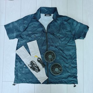 【新品】風量調整可能  ARRIS 空調服ファン 空調作業服  Mサイズ(その他)