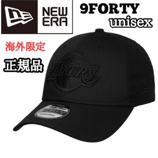 ニューエラー(NEW ERA)のレイカーズ ニューエラ MLB 9forty キャップ 帽子 オールブラック(キャップ)