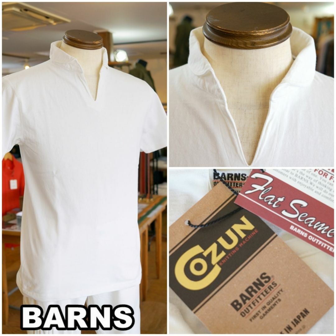 Barns OUTFITTERS(バーンズアウトフィッターズ)のBARNS バーンズ　 半袖ポロシャツ BR-7100 スキッパーポロ XL メンズのトップス(ポロシャツ)の商品写真