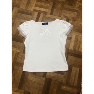 エムズグレイシー(M'S GRACY)のエムズグレイシー  SpangleｘBeads Ribbon Cut sew(カットソー(半袖/袖なし))