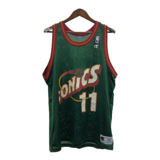 チャンピオン(Champion)のChampion チャンピオン NBA シアトル・スーパーソニックス ユニフォーム プロチーム グリーン (メンズ 48) 中古 古着 Q5991(その他)