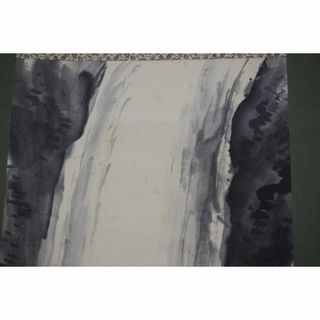 真作/山田秋坪/瀑布図/滝之図/掛軸☆宝船☆Z-136(絵画/タペストリー)