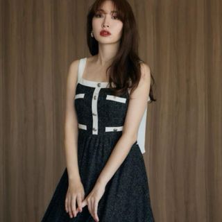 ハーリップトゥ(Her lip to)のHerlipto Verona Tweed Long Dress  新品(ロングワンピース/マキシワンピース)