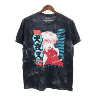 00年代 犬夜叉 INUYASHA 半袖Ｔシャツ アニメT キャラクター ブラック (メンズ M) 中古 古着 Q5995(Tシャツ/カットソー(半袖/袖なし))