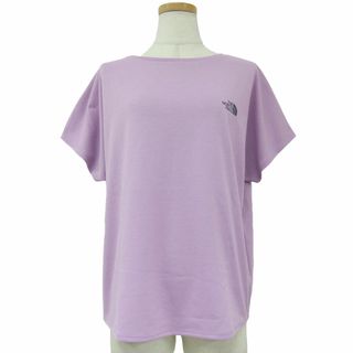 ザノースフェイス(THE NORTH FACE)の美品 THE NORTH FACE ザ ノースフェイス Tシャツ 23春夏 パープル M ロゴ ワンポイント クルーネック ドルマンスリーブ 半袖 トップス プルオーバー カットソー  シンプル カジュアル アウトドア スポーツ【レディース】【中古】(Tシャツ(半袖/袖なし))