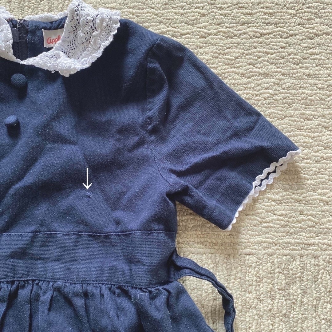 フォーマル　ワンピース120cm 130cm 紺　ネイビー キッズ/ベビー/マタニティのキッズ服女の子用(90cm~)(ワンピース)の商品写真