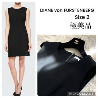 ダイアンフォンファステンバーグ(DIANE von FURSTENBERG)の《極美品》DIANE von FURSTENBERG ノースリーブワンピース(ひざ丈ワンピース)