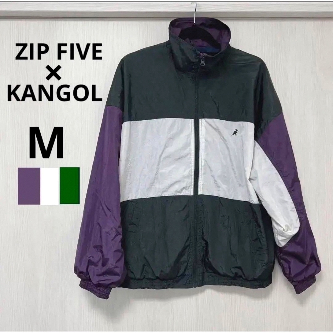 KANGOL - 【ZIP FIVE × KANGOL】切替ナイロンビッグジャケット KANGOL - 【ZIP FIVE × KANGOL】切替ナイロンビッグジャケット