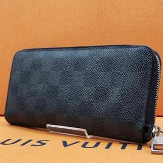 ルイヴィトン(LOUIS VUITTON)のルイヴィトン 長財布 ダミエグラフィット ジッピーウォレット PVC 本革 黒(長財布)