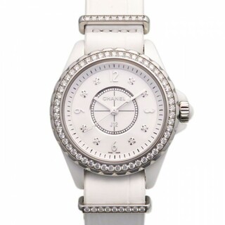 シャネル(CHANEL)のシャネル CHANEL J12 G.10 ベゼルダイヤ H4190 ホワイト文字盤 新古品 腕時計 レディース(腕時計)