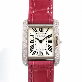 カルティエ(Cartier)のカルティエ Cartier タンク アングレーズ SM ベゼルダイヤ WT100015 シルバー文字盤 新古品 腕時計 レディース(腕時計)