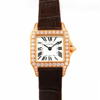 カルティエ(Cartier)のカルティエ Cartier サントス ドゥモワゼル SM ベゼルダイヤ WF902006 シルバー文字盤 新古品 腕時計 レディース(腕時計)
