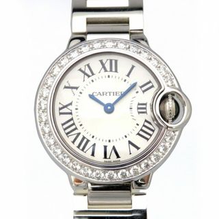 カルティエ(Cartier)のカルティエ Cartier バロンブルー ベゼルダイヤ WE9003Z3 シルバー文字盤 新古品 腕時計 レディース(腕時計)