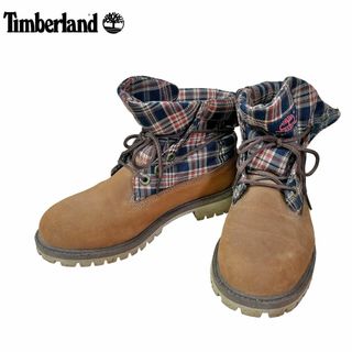 ティンバーランド(Timberland)の【Timberland】チェック柄ロールアップブーツ/24cm★ティンバーランド(ブーツ)