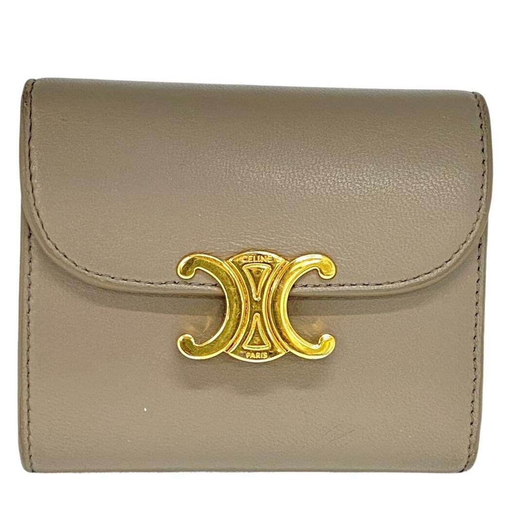 正規品 CELINE セリーヌ トリオンフ スモールフラップ ウォレット ぺブル 正規品 CELINE セリーヌ トリオンフ スモールフラップ ウォレット ぺブル