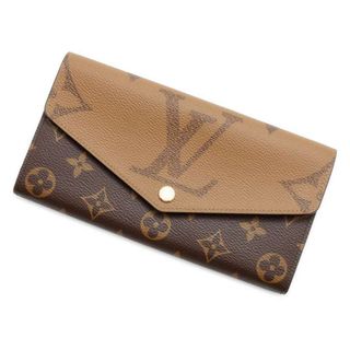 ルイヴィトン(LOUIS VUITTON)のルイヴィトン 長財布 モノグラム・ジャイアント リバース ポルトフォイユ・サラ M80726 LOUIS VUITTON 黒(財布)