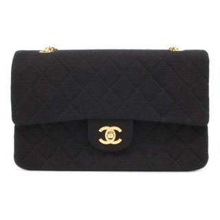 シャネル(CHANEL)のシャネル チェーンショルダーバッグ マトラッセ ココマーク ダブルチェーン コットン A01112 CHANEL 黒(ショルダーバッグ)