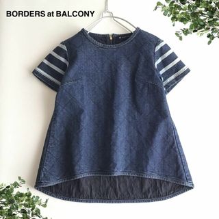 ボーダーズアットバルコニー(BORDERS at BALCONY)の@【38】ボーダーズアットバルコニー デニム 半袖 トップス(Tシャツ(半袖/袖なし))