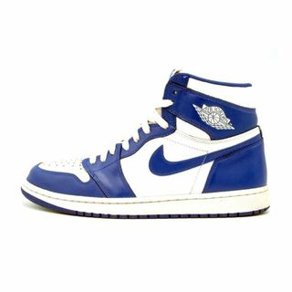 ナイキ(NIKE)のナイキ NIKE ■ 【 AIR JORDAN 1 RETRO HIGH OG STORM BLUE 555088 127 】 エア ジョーダン 1 ハイ オージー ストーム ブルー スニーカー　33220(スニーカー)