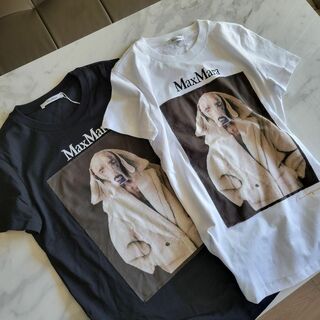 Max Mara - ★新品未使用★Max Mara ウェグマンプリント Tシャツ ブラック Sサイズ