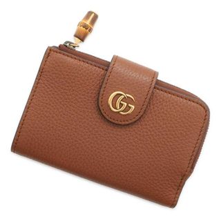 グッチ(Gucci)のグッチ 二つ折り財布 バンブー ダブルG ミディアムウォレット レザー 739498 GUCCI 財布(財布)