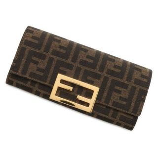 フェンディ(FENDI)のフェンディ 長財布 ズッカ バケット キャンバス FENDI 財布 フラップ(財布)