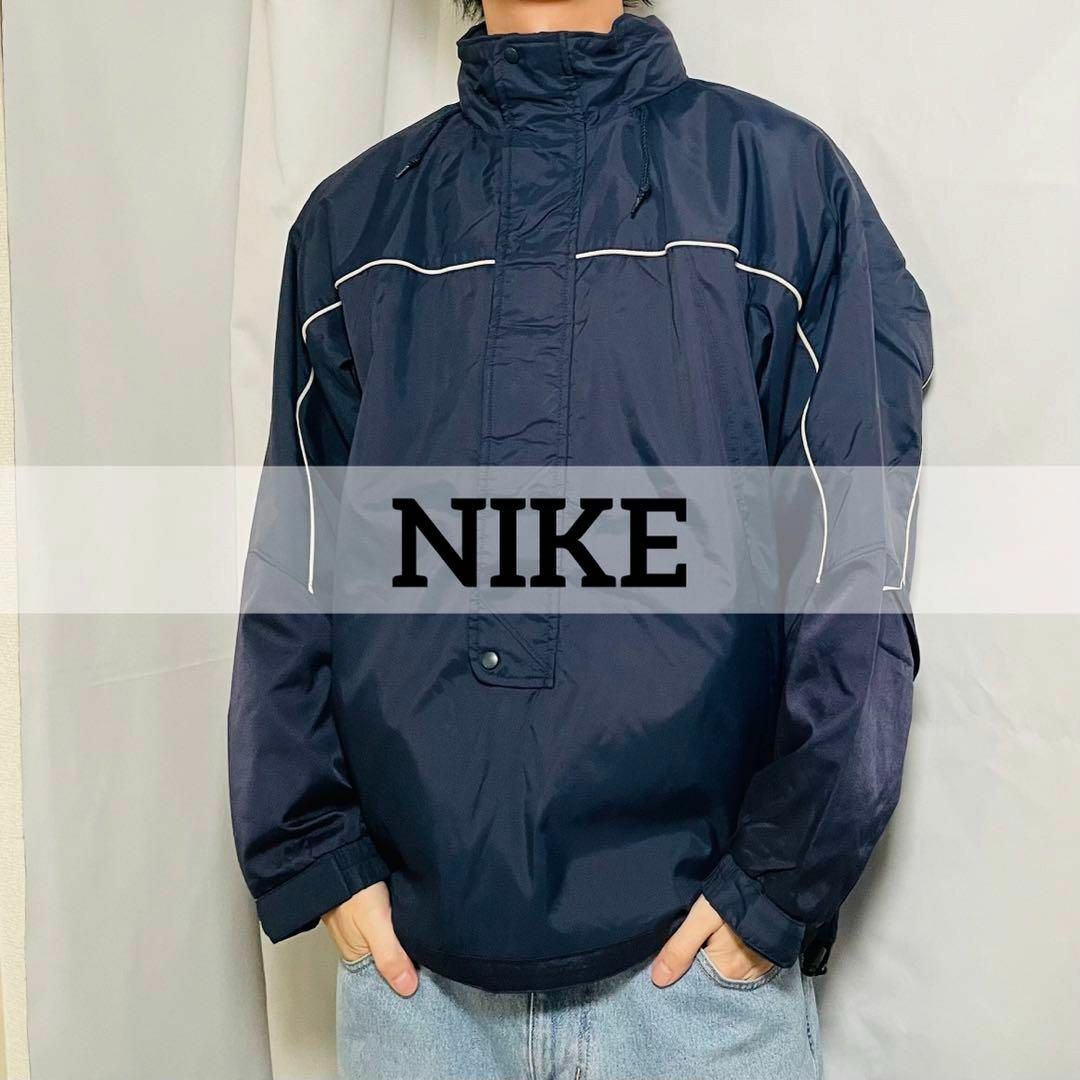 NIKE - 90sヴィンテージ NIKE アノラックパーカー ライン 中綿 NIKE - 90sヴィンテージ NIKE アノラックパーカー ライン 中綿