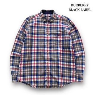 バーバリーブラックレーベル(BURBERRY BLACK LABEL)の【BURBERRY】バーバリーブラックレーベル チェック柄 ボタンダウンシャツ(シャツ)