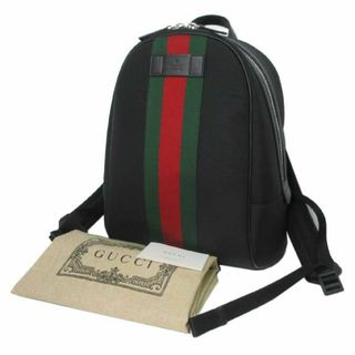 グッチ(Gucci)の【新品】グッチ GUCCI リュック 630917 (ブラック) ナイロンキャンバス ウェビングライン シェリーライン バックパック アウトレット(バッグパック/リュック)