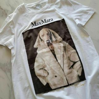 マックスマーラ(Max Mara)の★新品★Max Mara ウェグマンプリント Tシャツ ホワイト XSサイズ(Tシャツ(半袖/袖なし))