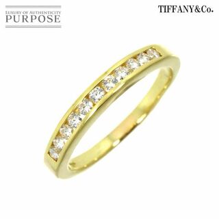 Tiffany & Co. - ティファニー TIFFANY&Co. チャネルセッティング 14号 リング 幅3mm ハーフ ダイヤ 18K YG 750 指輪 VLP 90227699