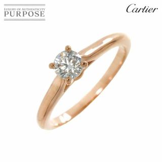 カルティエ(Cartier)のカルティエ ソリテール ダイヤ 0.30ct E/IF/3EX #49 リング K18 PG 750 指輪【鑑定書・証明書】VLP 90229023(リング(指輪))