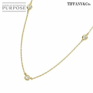 ティファニー(Tiffany & Co.)のティファニー TIFFANY&CO. バイザヤード ダイヤ 3P ネックレス 40cm K18 YG 750 VLP 90229130(ネックレス)