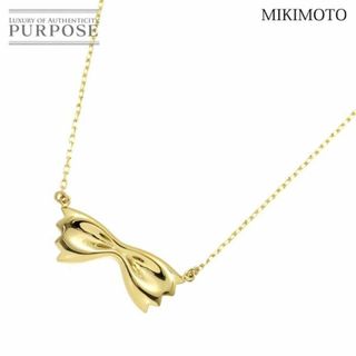 ミキモト(MIKIMOTO)のミキモト MIKIMOTO ネックレス 39cm K18 YG イエローゴールド 750 リボン VLP 90229299(ネックレス)