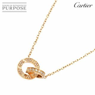 カルティエ(Cartier)のカルティエ Cartier ラブ ネックレス 40cm パヴェダイヤ K18 PG ピンクゴールド 750 【証明書付き】VLP 90230285(ネックレス)